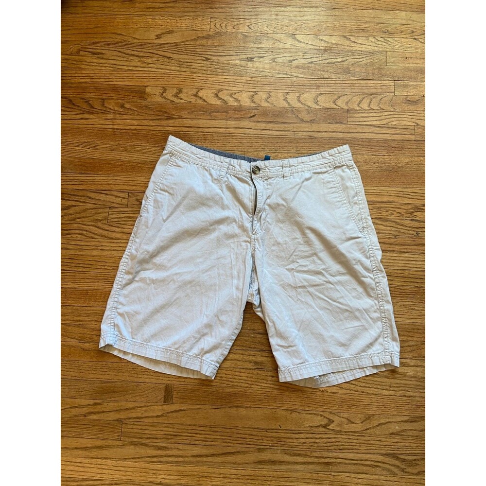 14th And Union Mens Size 36W Light gray 100% Cotton Chino Khaki Soft Shorts Clas